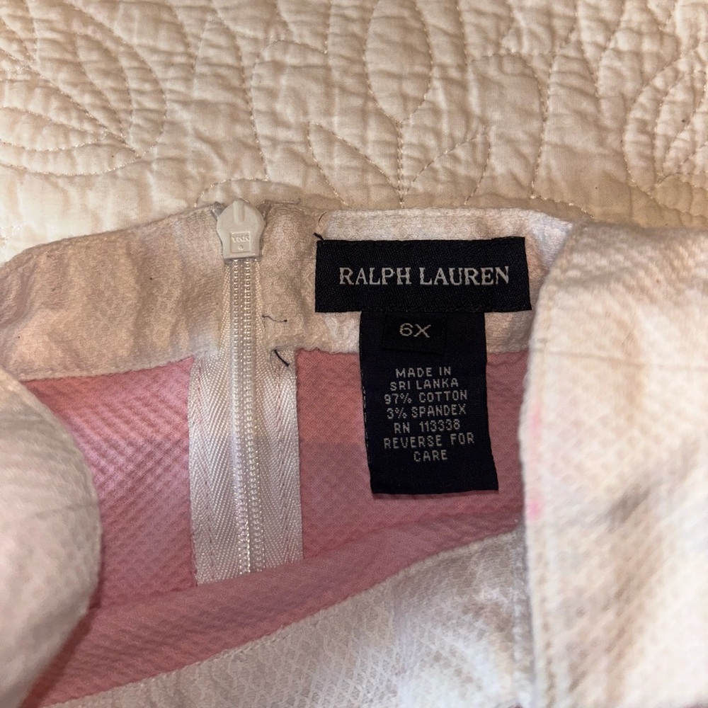 Pink and white Ralph Lauren dress size 6x